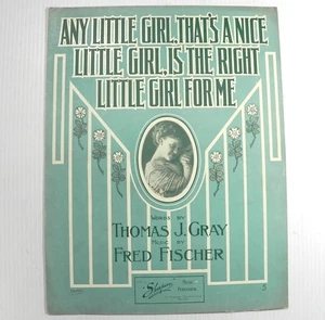 Jedes kleine Mädchen... 1910 antike Noten Großformat Mabell Douglas - Bild 1 von 3