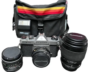 PENTAX K1000 ASAHI Camera SMC Pentax - Albinar Macro - Quantaray 70~210 Flash - Picture 1 of 6