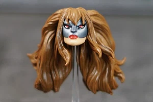 MARVEL LEGENDS FEMALE HEAD ONLY CUSTOM FODDER BROWN HAIR - Picture 1 of 4
