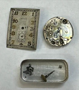 Vintage Movado Gts Wristwatch Parts w/Rectangle Dial out of Watchmaker's Estate - Picture 1 of 2
