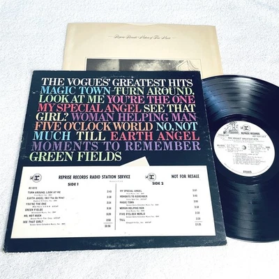 The Vogues "Greatest Hits" 1969 Rock LP, Nice NM!, Reprise - Promo White Labels - Image 1 of 2