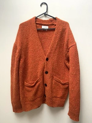Toast Donegal knitted cardigan wool orange XL or 18 20 - Image 1 of 4