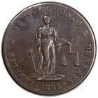 Upper Canada 1822 Leslie & Sons 2d Two Pence Token UC-3 - Plugged Hole