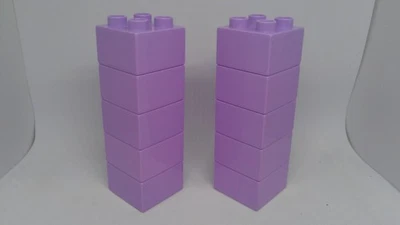 10X Lego Duplo Lavender Light Purple 2X2 Bricks Blocks Princess Castle - Image 1 of 2
