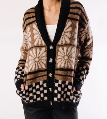 Volcom Rent Free Cardigan Vintage Style with pockets   Size L   New with tags - Image 1 of 4