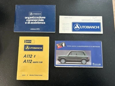 ABARTH 112 70HP Libretto Uso Manutenzione Libretto Tagliandi - Immagine 1 di 4