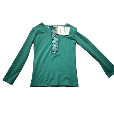 Nuevo Top Persnickety Niñas Verde Volantes Manga Larga Talla 10 Años Foto 1 de 4