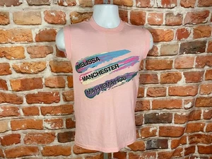 80s Melissa Manchester Mathematics vintage tank top shirt - sz S/XS - single sti - Picture 1 of 6
