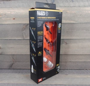 Klein Tools 3 Bit Premium Quick Release All Purpose Step Bit Kit - QRST3PC - NEW - Picture 1 of 21