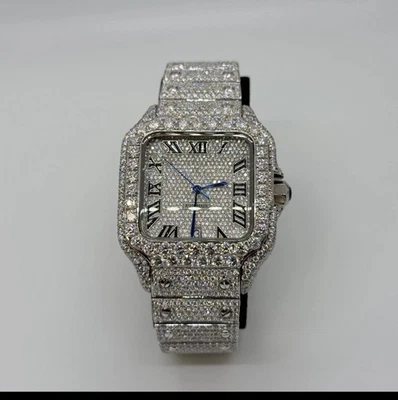 Men's Stainless Steel Moissanite Watch - Image 1 of 2