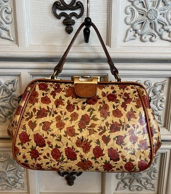 Cartera Bandolera Patricia Nash Gracchi Marco Cuero Fiore Rosa Foto 1 de 4