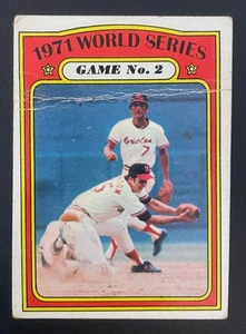 1972 Topps #224 - WORLD SERIES GM2 (Brooks Robinson) - Baltimore Orioles-Crease - Picture 1 of 3