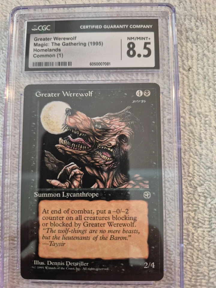 Greater Werewolf (Homelands 1995) CGC 8.5 POP 5 🐺 Vintage MTG Rare Only 1 PSA  - Image 1 of 2