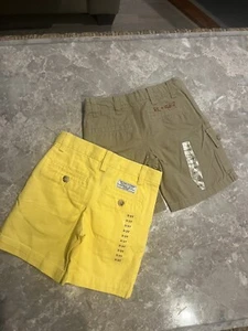Polo Ralph Lauren bebé niño polo pantalones cortos talla 3T de 2 pares uno amarillo caqui cargo - Imagen 1 de 7