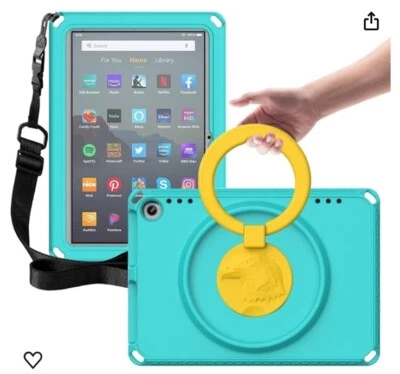 NEW CASE Amazon Fire HD 8 2020/HD 8 Plus 2022 Blue&Yellow Eagle Shockproof Kids! - Image 1 of 4