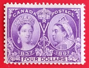Canada Stamp # 64 $4.00 Diamond Jubilee MLH Wove Paper Perf 12 - Picture 1 of 1