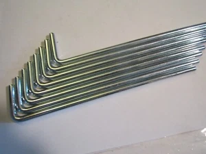 EZ UP STEEL TENT STAKE PEGS 7" WITH POUCH GALVANIZED NON-RUST, SET OF 8 PIECES - Picture 1 of 5