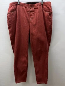 Denim & Co. Women's Plus Size 20W Timeless 4-Pocket Denim Jeans Red/Maroon - Picture 1 of 8