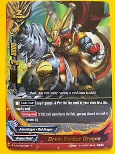 Future Card Buddyfight DRUM BUNKER DRAGON BT01/0021EN R Ships WORLDWIDE - Foto 1 di 1
