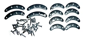 Metal Kick Plates 6 pairs - 4 x 35mm with 14mm nails - 2 x 47mm with 14mm nails - Picture 1 of 1