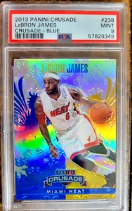 2013 Panini Crusade Blue LeBron James #238 PSA 9 MINT HEAT - Picture 1 of 2