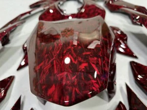 Kit de carenado de fibra de carbono forjado rojo carrocería para Kawasaki Ninja 400 2018-2023 - Imagen 1 de 3