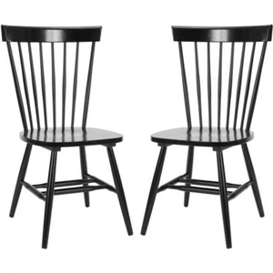 Safavieh Joslyn Oak Dining Chair in Black (Set Of 2) - Picture 1 of 1