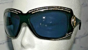 BVLGARI model 851-B sunglasses bulgari lots of crystals black glasses - Picture 1 of 12