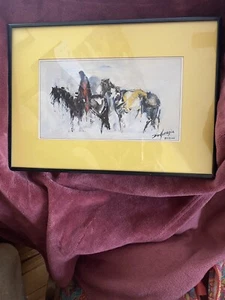 Ettore Ted DeGrazia Arizona Artist signed print "Alone" - Picture 1 of 4