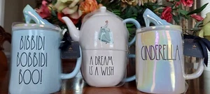 Rae Dunn A DREAM IS A WISH TEAPOT CUP/ BIBBIDI BOBBIDI BOO/ CINDERELLA SET NWT - Picture 1 of 5
