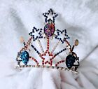 5 - 5" Tall Pageant  Party  Patriotic Crown Tiaras With Combs New In Bag.
