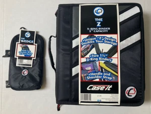Case-It Z Binder Two 1.5 inch D-Ring Binder Case & The Wedge Binder Case  NWT - Picture 1 of 22