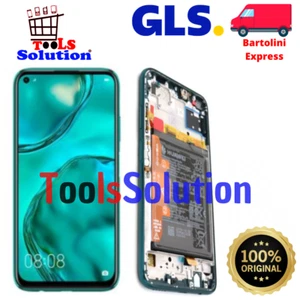Display Original Huawei P40 Lite LCD Service Pack mit Batterie + Frame Black - Imagen 1 de 1
