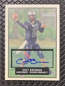COLT BRENNAN 2009 Topps Magic #83 SSP Rookie Auto Hawaii Legend RC Case Hit! - Picture 1 of 2