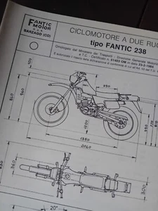 FANTIC RAIDER 238 1984 SCHEDA Originale Omologazione ASI FMI MCTC - Imagen 1 de 6