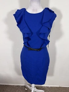 Calvin Klein Women’s Blue Color Sheath Dress Size 2 - Picture 1 of 9