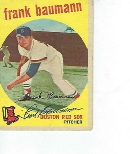 FRANK BAUMANN SIGNED 1959 TOPPS #161 - BOSTON RED SOX - Picture 1 of 1