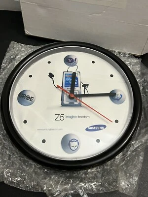 2006 Samsung Z5 Imagine Freedom Promotional Wall Clock Napster Urge Yahoo *New - Image 1 of 4