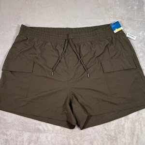Old Navy Shorts Womens Size 4X Olive Green Active StretchTech 5 Inseam NEW - Picture 1 of 17