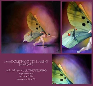 Quadro olio su tela L'ULTIMO RESPIRO - oil painting on canvas THE LAST BREATH - Foto 1 di 1