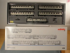 Märklin HO 4228 PersZug-Set "Rheingoldwagen DRG" OK NEU silber unbenutzt - Bild 1 von 4