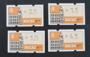 China Macao Macau 1993 Post Office Machine ATM Frama Label Complete 4V mnh - Bild 1 von 2