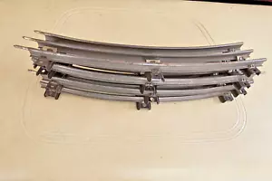 O GAUGE CURVED TUBULAR TRACK 3 RAIL 3 TIE SET OF 4 PIECES 031 BANKED TIES - Picture 1 of 5