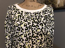 True Religion Sweater Sz XS Snow Leopard  NWTS Retails $139