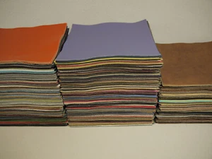 20 large leather panels 12" x 12" MIX Colors - Picture 1 of 4