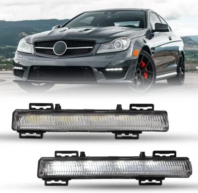 Clear LED Daytime Running Fog Lights For 2012 2013 2014 2015 MERCEDES-BENZC 250  Foto 1 de 4