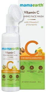 Mamaearth Vitamin C Foaming Face Wash Silicone Cleanser Brush 150 ml