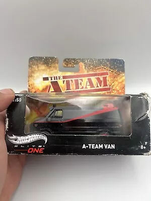 The A-Team Van Hot Wheels Elite One GMC Vandura Black Gray Red 1:50 New in Box - Image 1 of 4