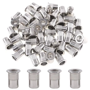 50 piezas 304 acero inoxidable M8 cabeza plana roscado tuerca remache inserción tuerca remache Nu - Imagen 1 de 12