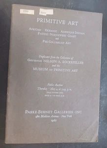 Primitive Art Parke-Bernet 1967 African Oceanic Pacific NW auction catalogue - Picture 1 of 24